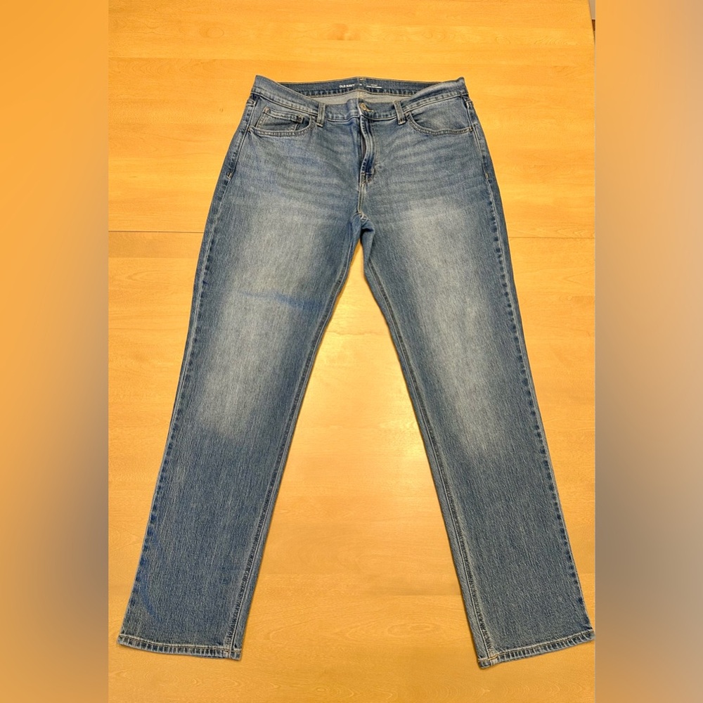 Old Navy Wow Boyfriend Mid Rise Jeans Womens 12 Medium Wash Relaxed Denim